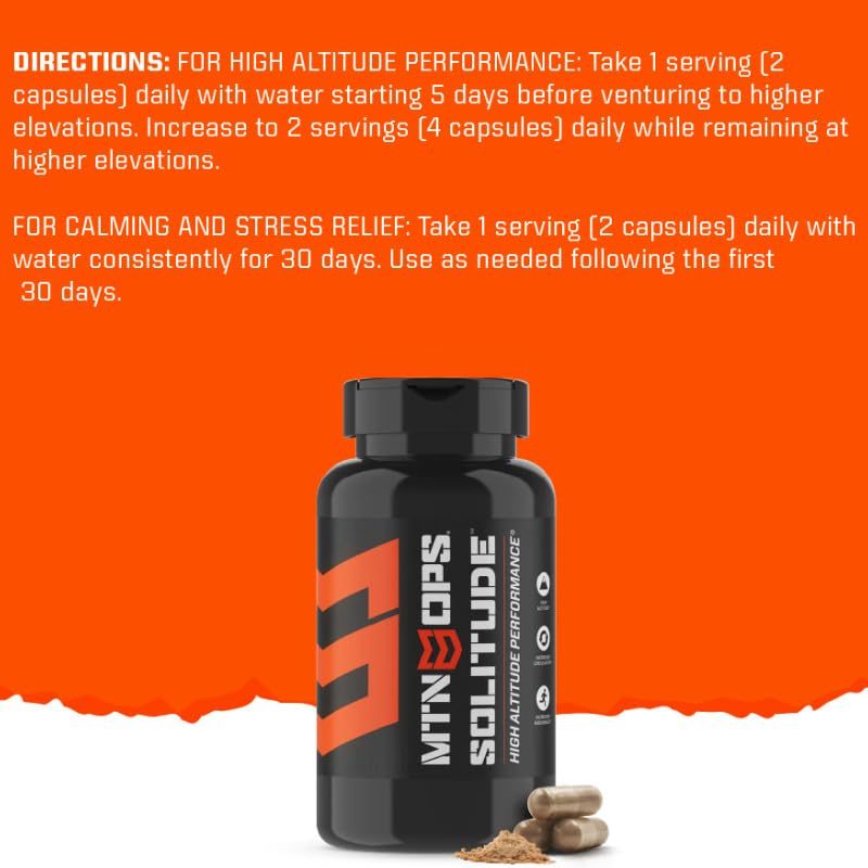 MTN OPS Solitude High-Altitude Performance Supplement (25 Servings), Black, One Size