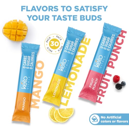 Keto Vitals Original Electrolytes Powder Packets | Keto Friendly Electrolyte Travel Packets Keto Vitals Au supplements