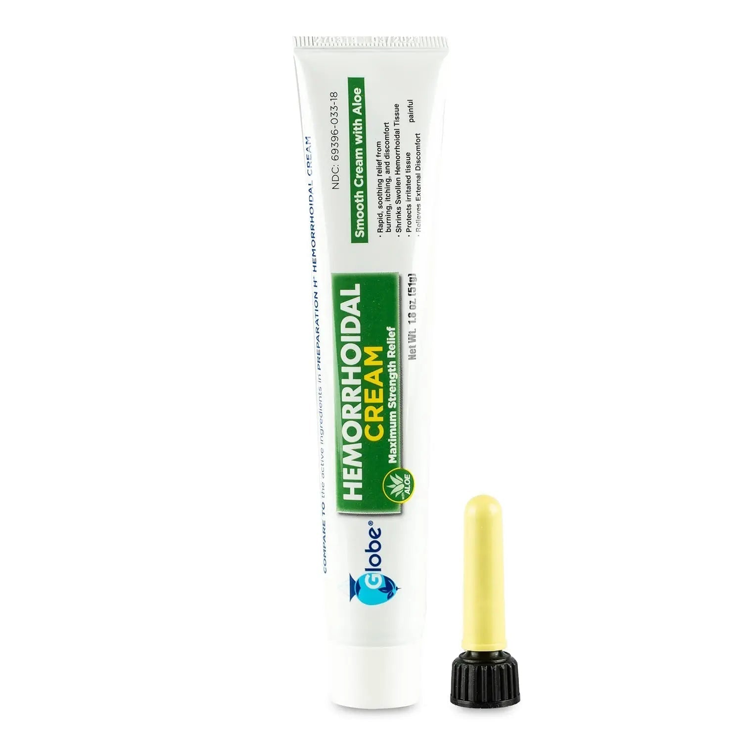 Globe (3 Pack) Hemorrhoid Cream, Relief with Aloe, (1.8 Ounce Tube) Relief from Hemorrhoids, Piles, Itching, Burning, Discomfort, & More Globe Au supplements