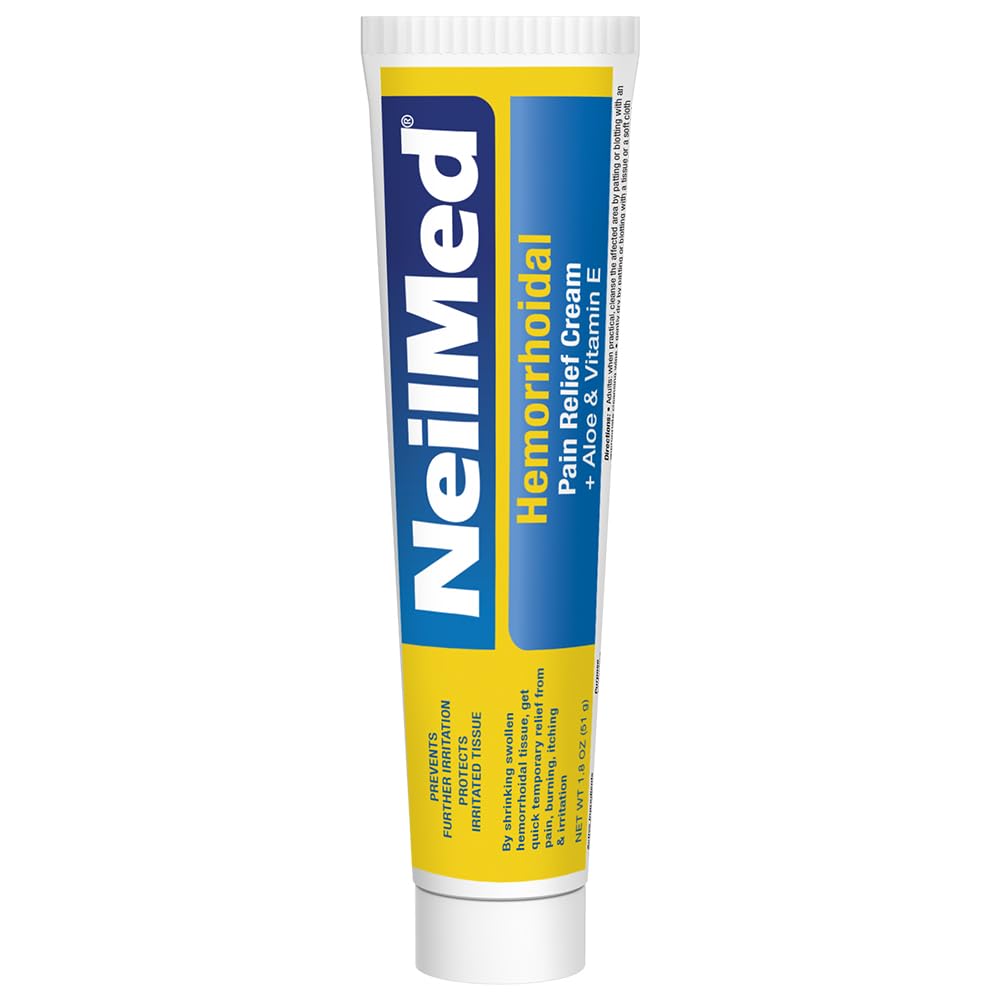 NeilMed Hemorrhoidal Pain Relief Cream with Aloe & Vitamin E, Hemorrhoid Treatment, Pain Relief, Relieves Burning, Itching and Discomfort, 1.8 oz. NeilMed Au supplements