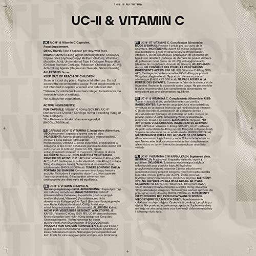 Bulk UC II Collagen Capsules, 40 mg, Pack of 60, Packaging May Vary Bulk Au supplements