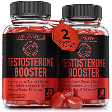 Testosterone Booster For Men Gummies - Enhances Strength & Stamina - Optimizes Physical 