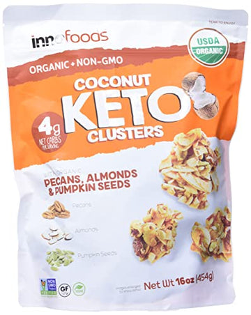 Inno Foods Organic Coconut Keto Cluster (Net Wt 16 Ounce ) Inno Foods Au supplements