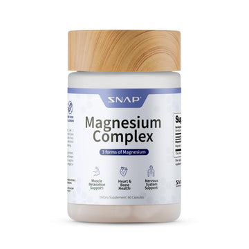 Snap Triple Magnesium Complex for Women & Men for Sleep & Muscle Support – 400mg, 3-in-1 Magnesium Supplement – Bisglycinate, Citrate & Oxide – Chelated for High-Absorption, 60 Vegetarian Capsules Snap Supplements Au supplements