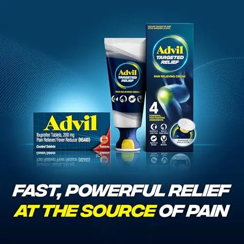 Advil Pain Reliever and Fever Reducer, Ibuprofen 200mg for Pain Relief - 50 Coated Tablets Advil Au supplements