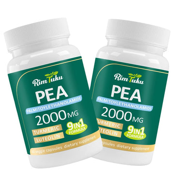 Liposomal Palmitoylethanolamide 2000MG + Luteolin 200MG + Turmeric 200MG & Fisetin 100MG, Micronized Pea 99% Highly Purified Enhanced Absorption Pea Supplement, 120 Capsules RimTuku Au supplements