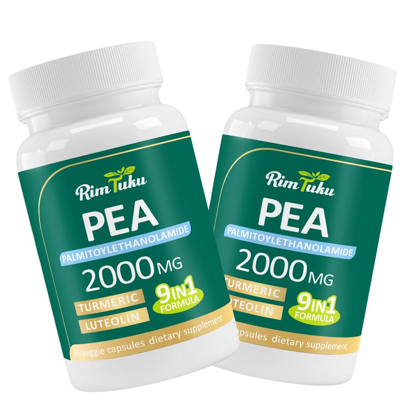 Liposomal Palmitoylethanolamide 2000MG + Luteolin 200MG + Turmeric 200MG & Fisetin 100MG, Micronized Pea 99% Highly Purified Enhanced Absorption Pea Supplement, 120 Capsules RimTuku Au supplements