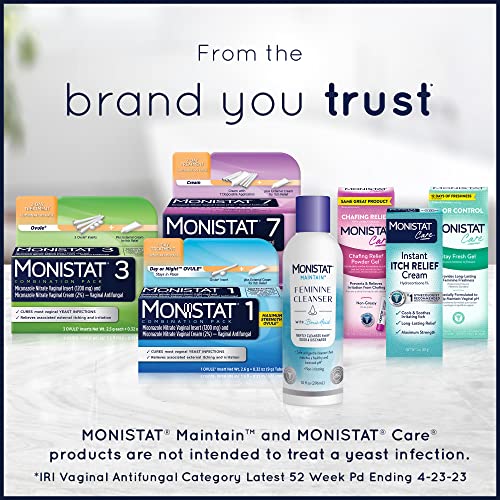Monistat 1 Day Yeast Infection Treatment for Women, 1 Miconazole Ovule Insert & External Monistat Anti-Itch Monistat Au supplements
