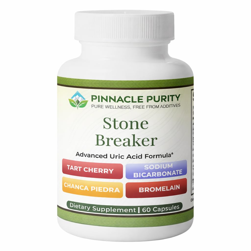 Pinnacle Purity Stone Breaker 60 Capsules, With Chanca Piedra, Tart Cherry & Bromelain – Supports Kidney & Liver Balance, Promotes Gentle Stone Management, Enhances Natural Cleansing Pathways, Non-GMO Pinnacle Purity Au supplements