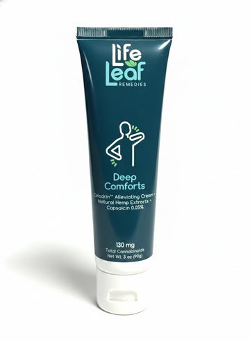 Capsaicin Cream (.05%) - Extra Strength Joint & Muscle, Knee & Back, Neck & Shoulder, Sore Muscle Cream with Capsaicin, Menthol, Celadrin and Hemp - Non-Greasy 3 OZ Deep Comforts by Life Leaf Life Leaf Remedies Au supplements