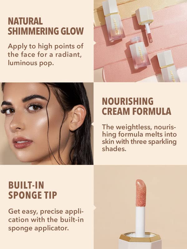 SHEGLAM Glow Bloom Liquid Waterproof Highlighter Long Lasting Cream Highlighter with Shimmer Dewy Finish - Vanilla Frost SHEGLAM Au supplements
