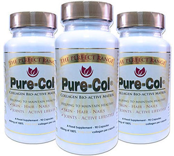 Pure-Col Pure Collagen Bio-Active Matrix Capsules The Perfect Range Au supplements