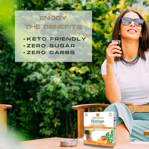 Hyleys Tea Moringa Oleifera with Mango Flavor - 50 Tea Bags (6 Pack - 300 Tea Bags total) (Miracle Tree Tea) HYLEYS Au supplements