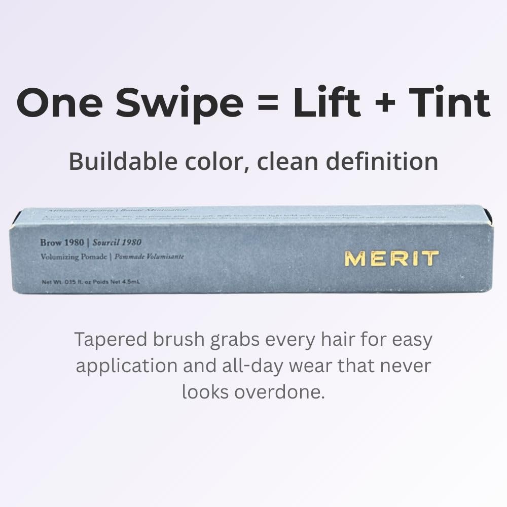 Merit Brow 1980 Volumizing Tinted Eyebrow Gel-Pomade - Taupe - Taupe with Cool Undertones Merit Au supplements