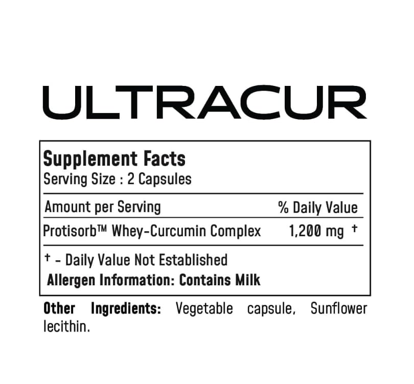 UltraCur Curcumin Complex Supplement - Ultra Bioavailable High Absorption Turmeric Curcumin Supplement for Joint, Muscle & Brain Support - Patented Protisorb for Premium Absorption – 120 Capsules UltraCur Au supplements