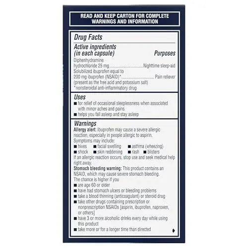 Advil PM Liqui-Gels Minis, 80 Liquid Filled Capsules Advil Au supplements