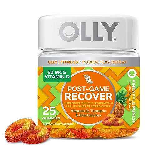 OLLY Post-Game Recover Workout Gummy Rings, Vitamin D, Turmeric, Electrolytes, Pineapple OLLY Au supplements
