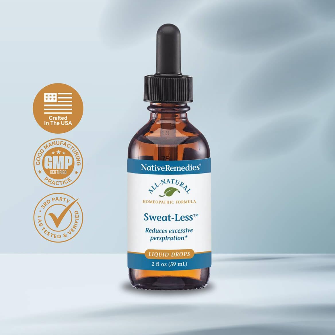 Native Remedies Sweat-Less - Natural Homeopathic Formula for Excessive Sweating, Perspiration and Clamminess - 59 mL Native Remedies Au supplements
