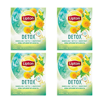 Lipton Green Tea Bags, Herbal Supplement for Detox, 15 Count (Pack of 4) Lipton Au supplements