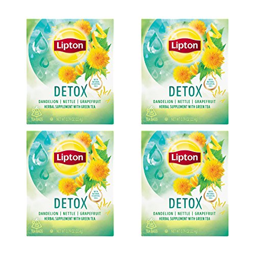 Lipton Green Tea Bags, Herbal Supplement for Detox, 15 Count (Pack of 4) Lipton Au supplements
