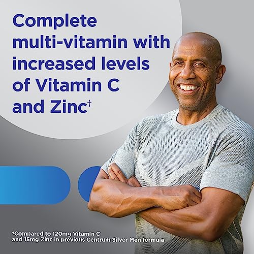 Centrum Silver Men's 50+ Multivitamin with Vitamin D3, B-Vitamins, Zinc for Memory Centrum Au supplements