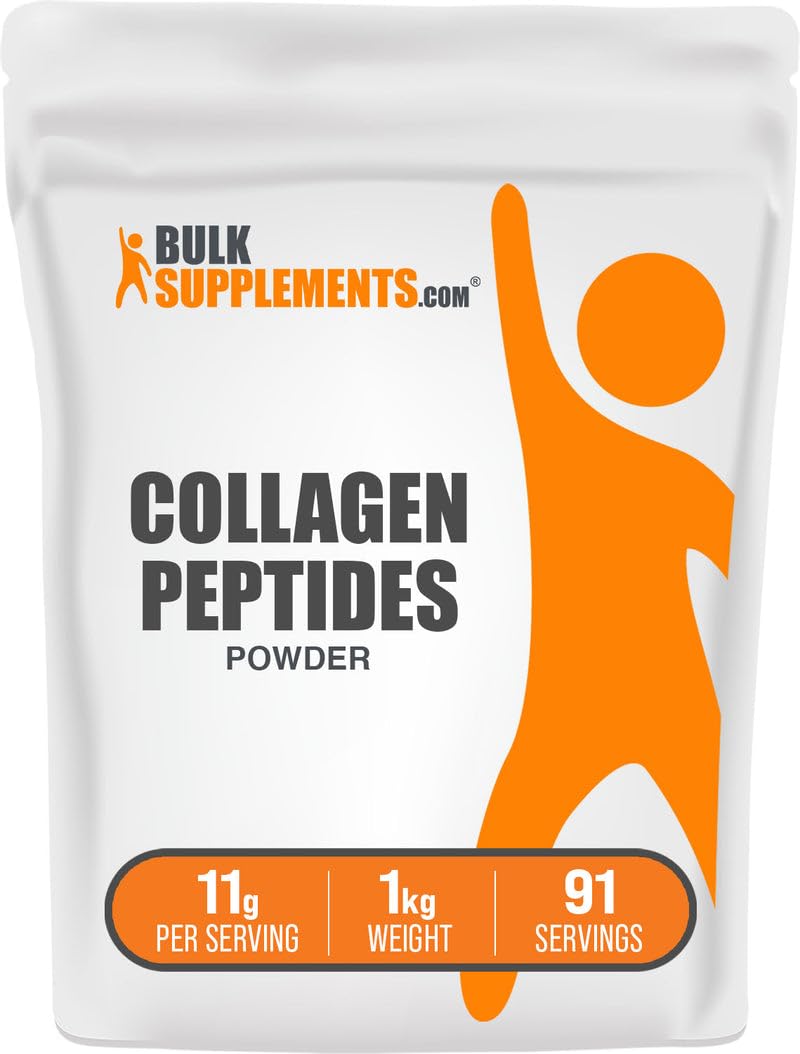 BulkSupplements.com Collagen Peptides Powder - Bovine Collagen Powder, Powdered Collagen Supplement - Hydrolyzed & Gluten Free, 11g per Serving, 1kg (2.2 lbs) (Pack of 1) BulkSupplements Au supplements