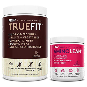RSP NUTRITION AminoLean Pre Workout Energy (Fruit Punch 30 Servings) with TrueFit RSP NUTRITION Au supplements