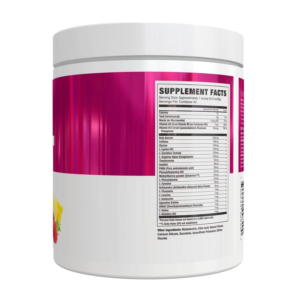 Uplift Pre-Workout for Women (30 Servings) -Raspberry Lemonade-Provides Clean