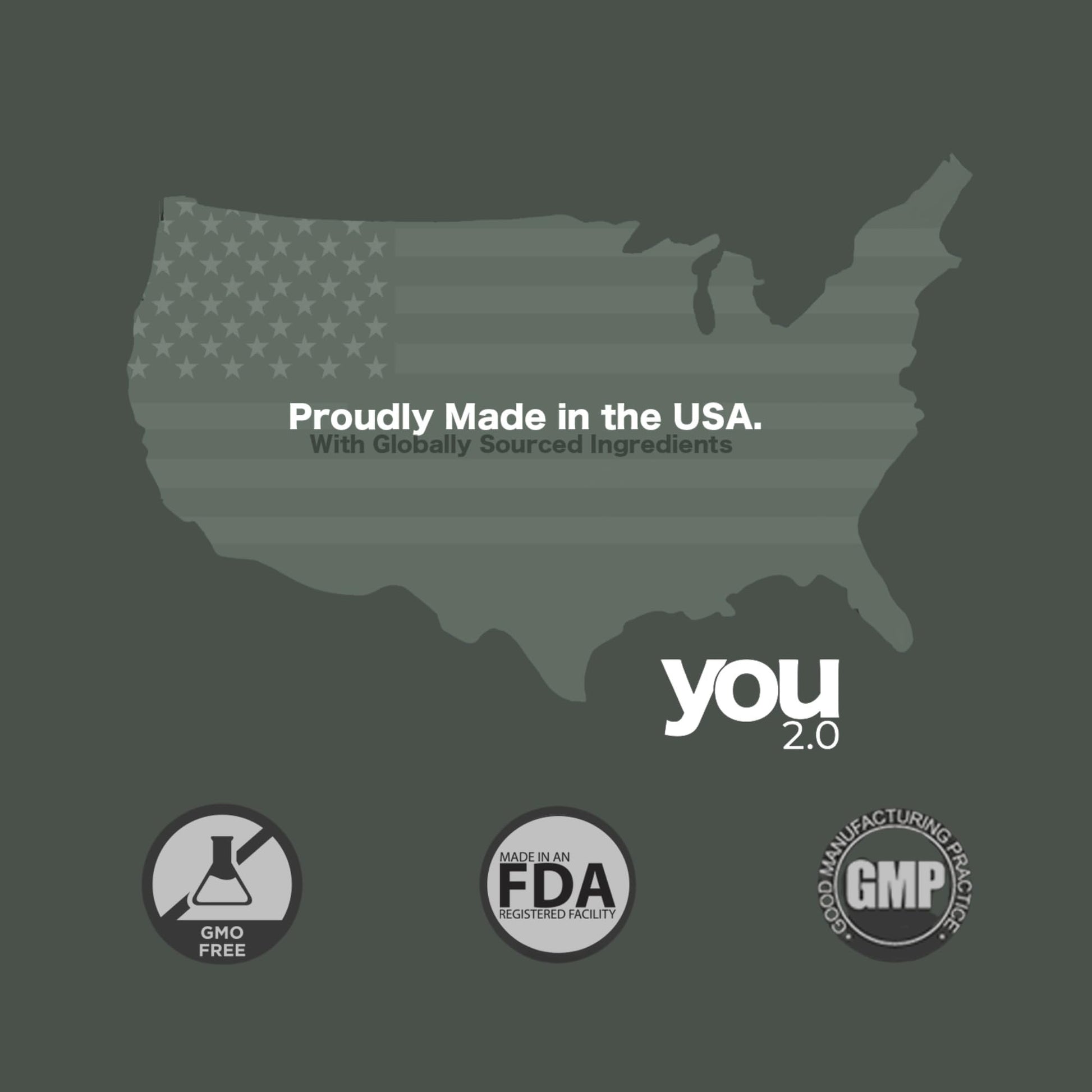 YOU 2.0 Powerhouse Superfood with Seamoss, Shilajit, Ashwagandha, Berberine, Maca, Black Seed Oil, Turmeric, Vitamin C, D, B12, K2 - Moringa, Apple Cider, Made in USA for Overall Health & Immunity YOU 2.0 Au supplements