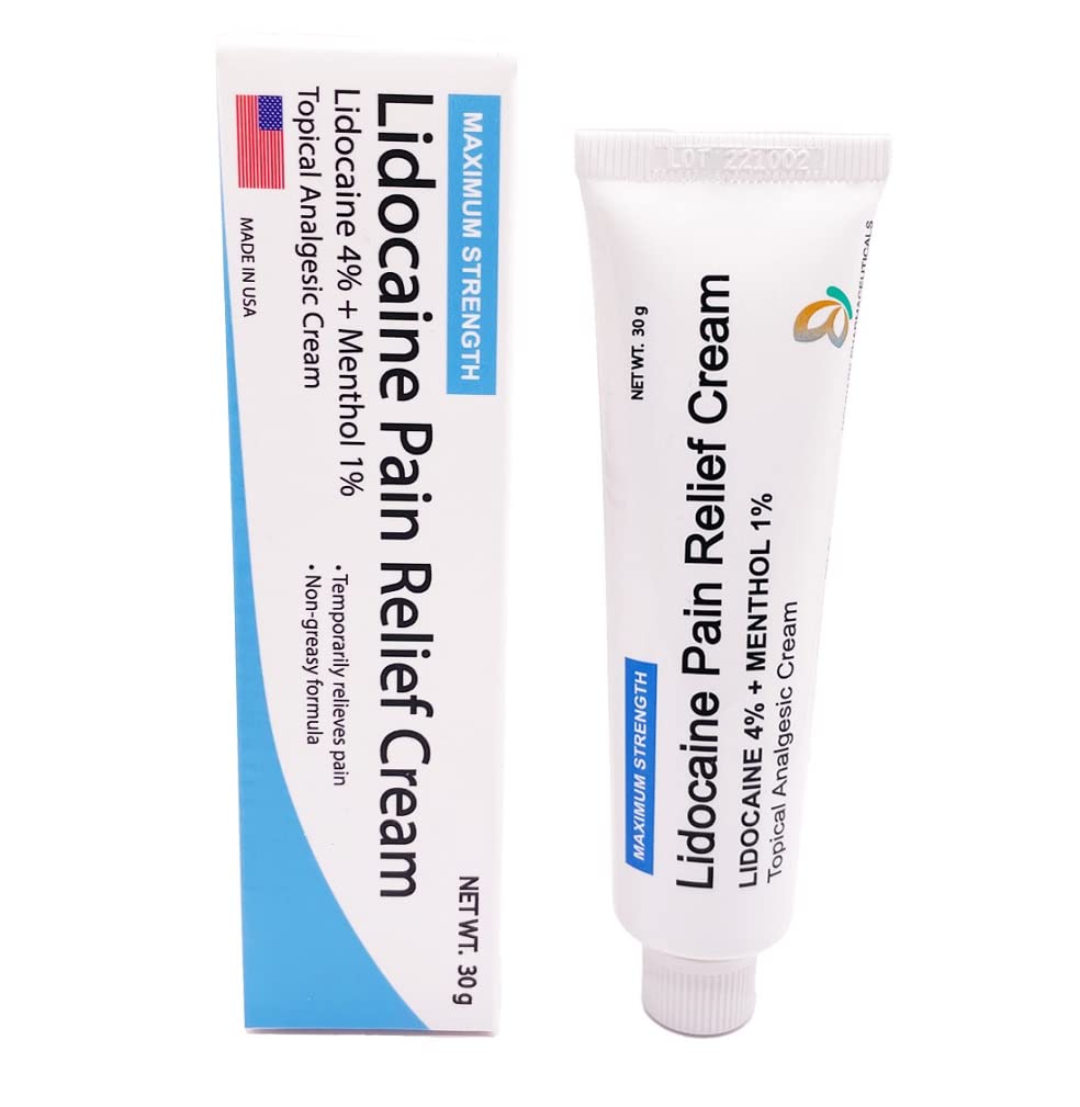 MOHNARK Pain Relief Cream with Lidocaine 4% and 1% Menthol | Includes Vitamin E | Numbs Away Pain Faster | Non-Greasy MOHNARK Au supplements