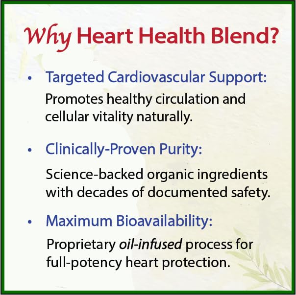 Bodymune Heart Health Blend Cholesterol Support – Organic Cardiovascular & Circulation Supplement – with Green Tea, Pomegranate & Black Seed Oil – 66 Capsules – USDA Organic, Vegan Bodymune Au supplements