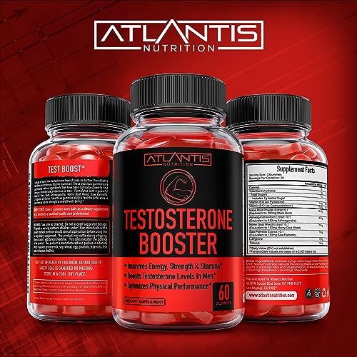 Testosterone Booster For Men Gummies - Enhances Strength & Stamina - Optimizes Physical