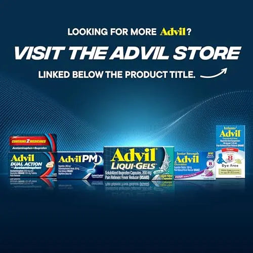 Advil Dual Action With Acetaminophen And Ibuprofen (2 Dose Equivalent) For 8 Hour Pain Relief, Coated 144 Ct Caplets And 2 Ct. Sample Of Advil PM Advil Au supplements