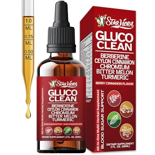 StarViora Gluco Clean Sugar-Free Herbal Blend with Berberine & Chromium, Bitter Melon, Ginseng and Alpha Lipoic Acid for Daily Wellness StarViora Au supplements