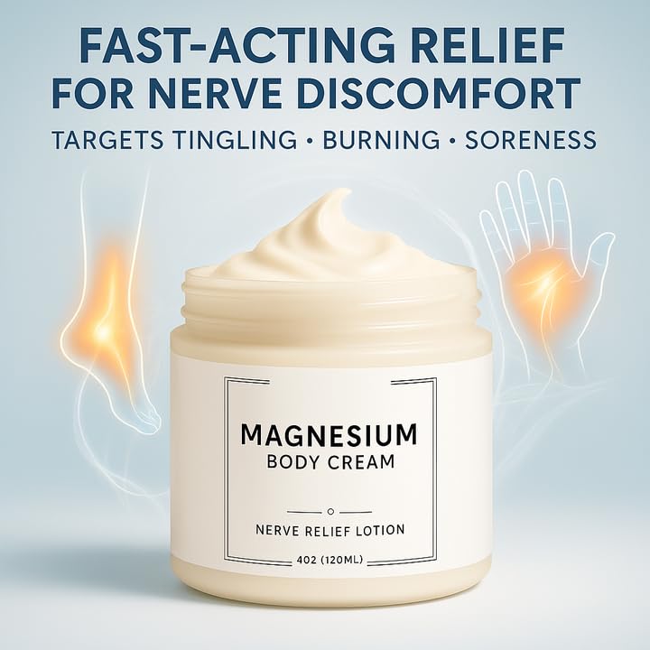 Neuropathy Cream | Nerve Relief Lotion for Feet, Legs & Hands | Magnesium Chloride with Aloe Vera Extract | Non-Greasy Formula for Day & Night Use | Thoughtful Gift for Mama, Dad, Men & Women (1) DFTLUUE Au supplements