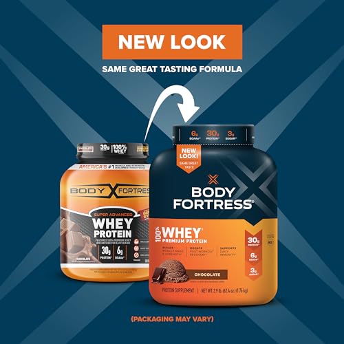 Body Fortress 100% Whey, Premium Protein Powder, Chocolate, 3.9lbs Packaging May Body Fortress Au supplements