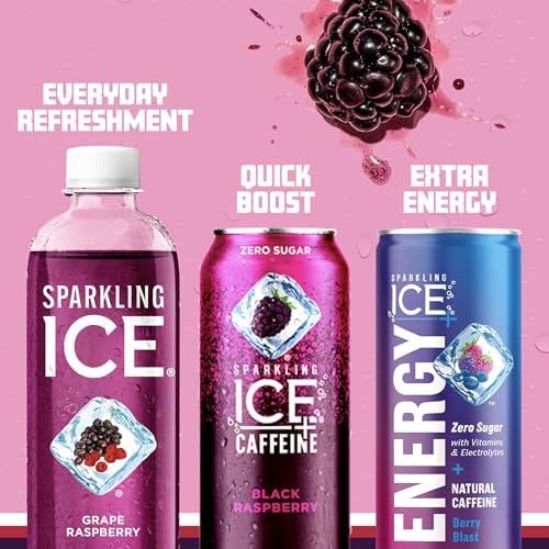 Sparkling Ice, Grape Raspberry Sparkling Water, Zero Sugar Flavored Water, with Vitamins Sparkling ICE Au supplements
