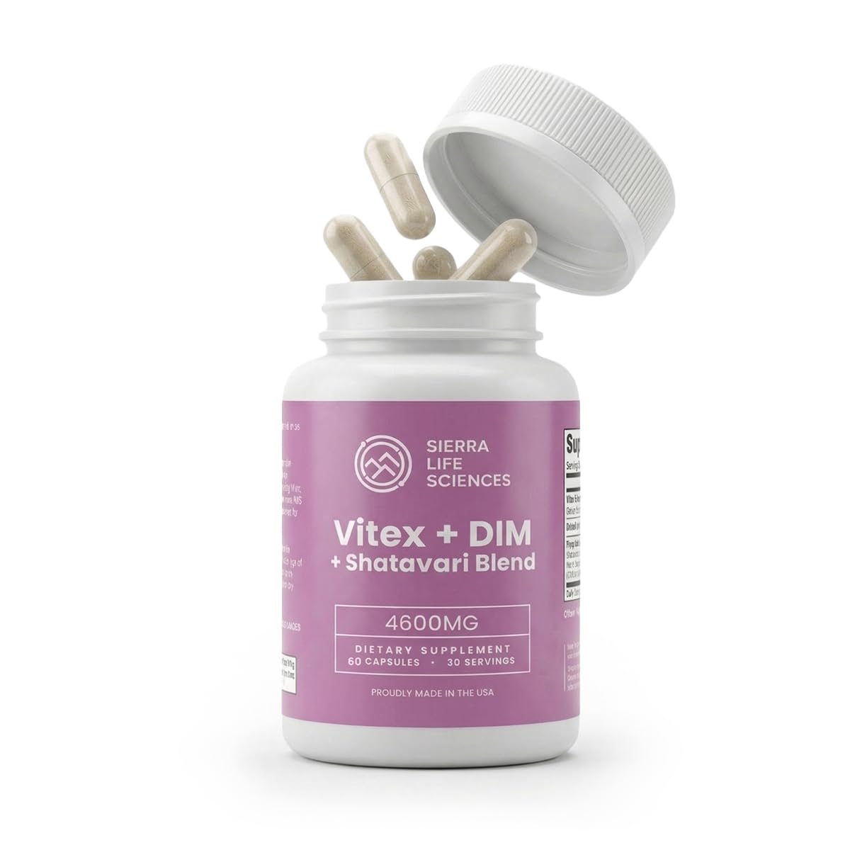 SIERRA LIFE SCIENCES Hormonal Balance Blend for Women – Vitex, DIM, Shatavari + Adaptogenic Support – Menstrual & Menopause Relief – Vegan, Clean-Label Formula – 4600mg – 60 Capsules SIERRA LIFE SCIENCES Au supplements