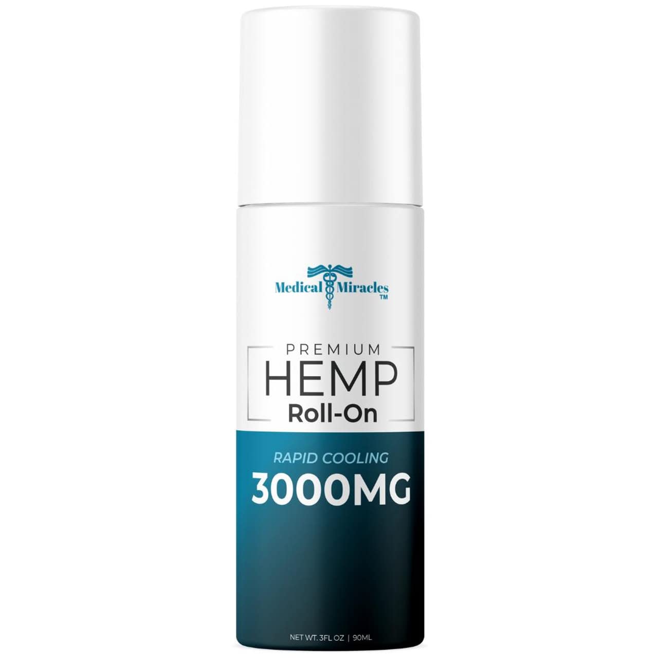 Medical Miracles New Hemp Oil Roll On - Ideal for Muscles, Hips, Joints, Neck, Back, Elbows, Fingers, Hands, and Knees (3000mg Roll-On) Medical Miracles Au supplements