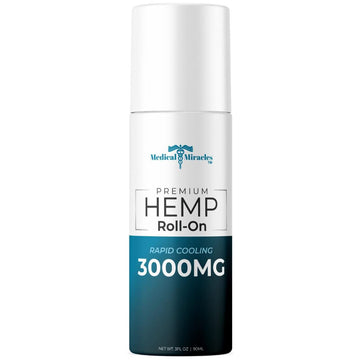 Medical Miracles New Hemp Oil Roll On - Ideal for Muscles, Hips, Joints, Neck, Back, Elbows, Fingers, Hands, and Knees (3000mg Roll-On) Medical Miracles Au supplements
