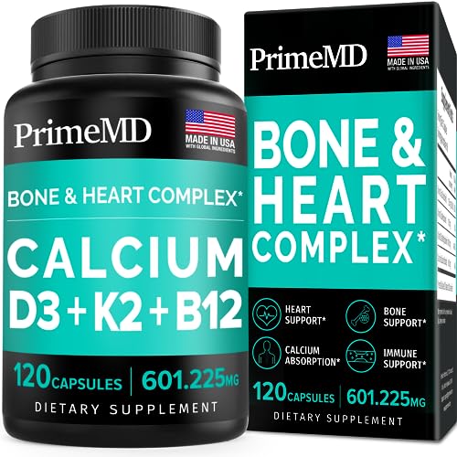 Calcium 600mg, Vitamin D3 K2 B12 Supplement - For Heart, Bone & Immune Support PrimeMD Au supplements