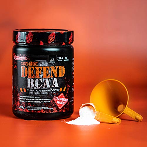 Grenade Defend BCAA Powder, Strawberry Mango, 390 g (7 g BCAA's Per Serving Grenade Au supplements