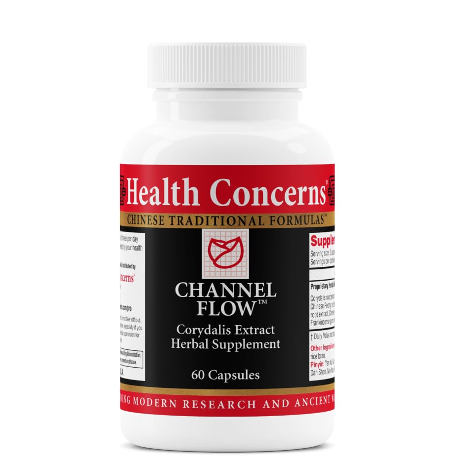 Health Concerns Channel Flow – Muscle Relaxation & Pain Support Supplement for Men & Women – Corydalis Root Extract – Chinese Herbal Formula for Headaches, Joint & Menstrual Discomfort – 180 Capsules Health Concerns Au supplements