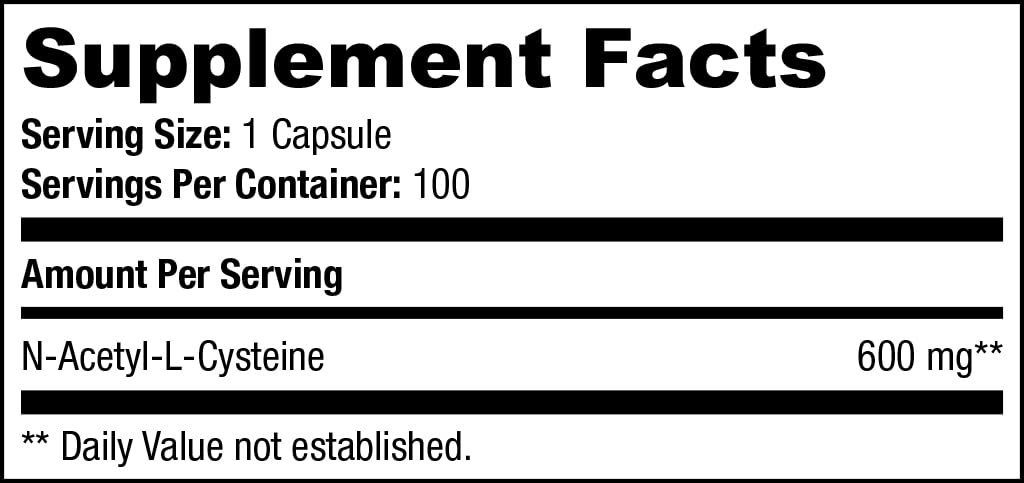 SAN N-Acetyl-L-Cysteine (NAC), Immune, Respiratory, Liver Health, NAC 600 mg, Potent antioxidant Support, Free-radicals, Easy to Absorb, 100 Capsules SAN Au supplements
