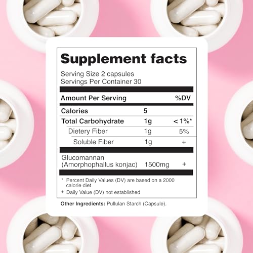 DOFASTING Glucomannan Capsules, Fiber Supplement Glucomannan, Sugar Cravings Blocker DOFASTING Au supplements