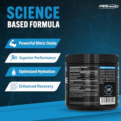 PEScience High Volume Nitric Oxide Booster Pump Pre Workout Powder, Sour Peach Candy PEScience Au supplements