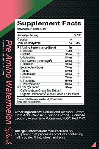 Rule 1 Proteins – Watermelon Splash, Anytime Energy Boost, R1 Pre Amino Acid Complex Rule 1 Proteins Au supplements