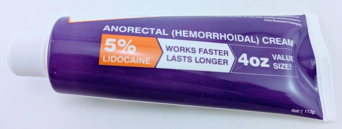 HEALTH ONE Lidocaine 5% Cream Maximum Strength Topical Anorectal Numbing Cream – 4 oz CRC Tube HEALTH ONE Au supplements