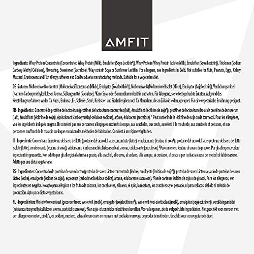 Amazon Brand - Amfit Nutrition Whey Protein Powder, White Chocolate Flavour, 33 Servings, 1 kg Amfit Nutrition Au supplements